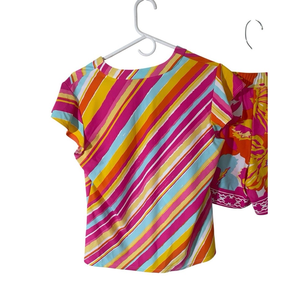 Jude Connally Set Top & Shorts Swim Small Vibrant Wild Resort Beach Boating - Picture 4 of 7
